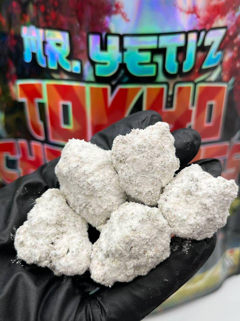 MR. YETI’Z snowcaps Fire indoors caked